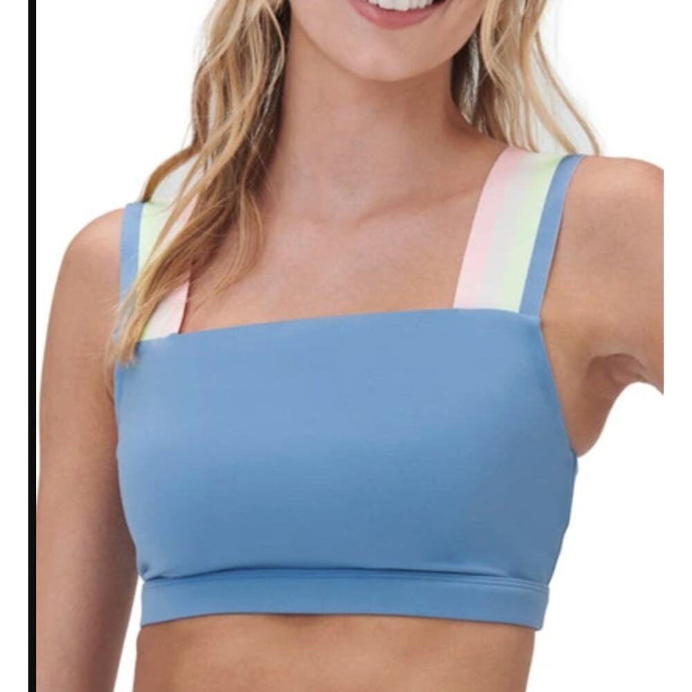Spiritual Gangster Twist Back Bandeau Bra Blue Small - Picture 3 of 8